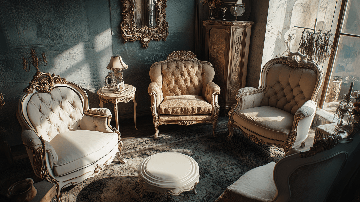 Möbler i vintage-glam stil
