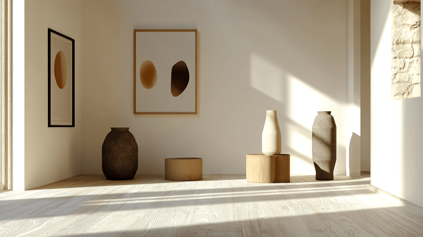 Dekorativa accenter i minimalistisk stil