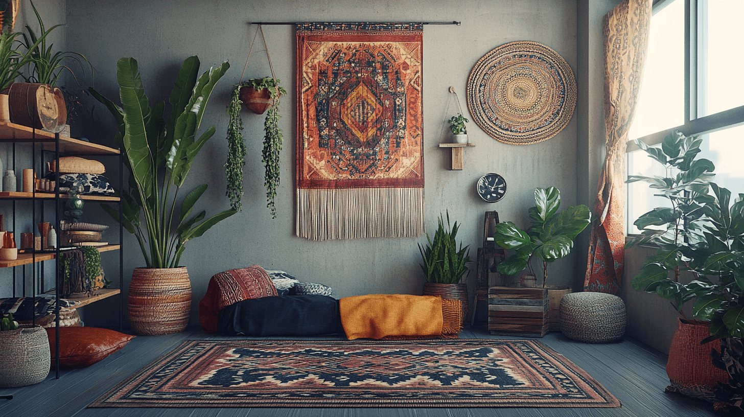 Dekoration i industriell boho-stil