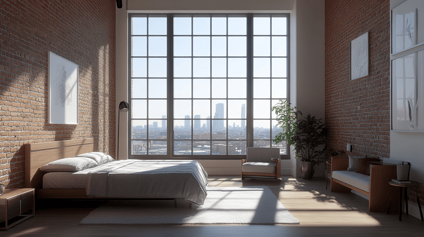 Sovrum i loftstil: Modernt och öppet utforma
