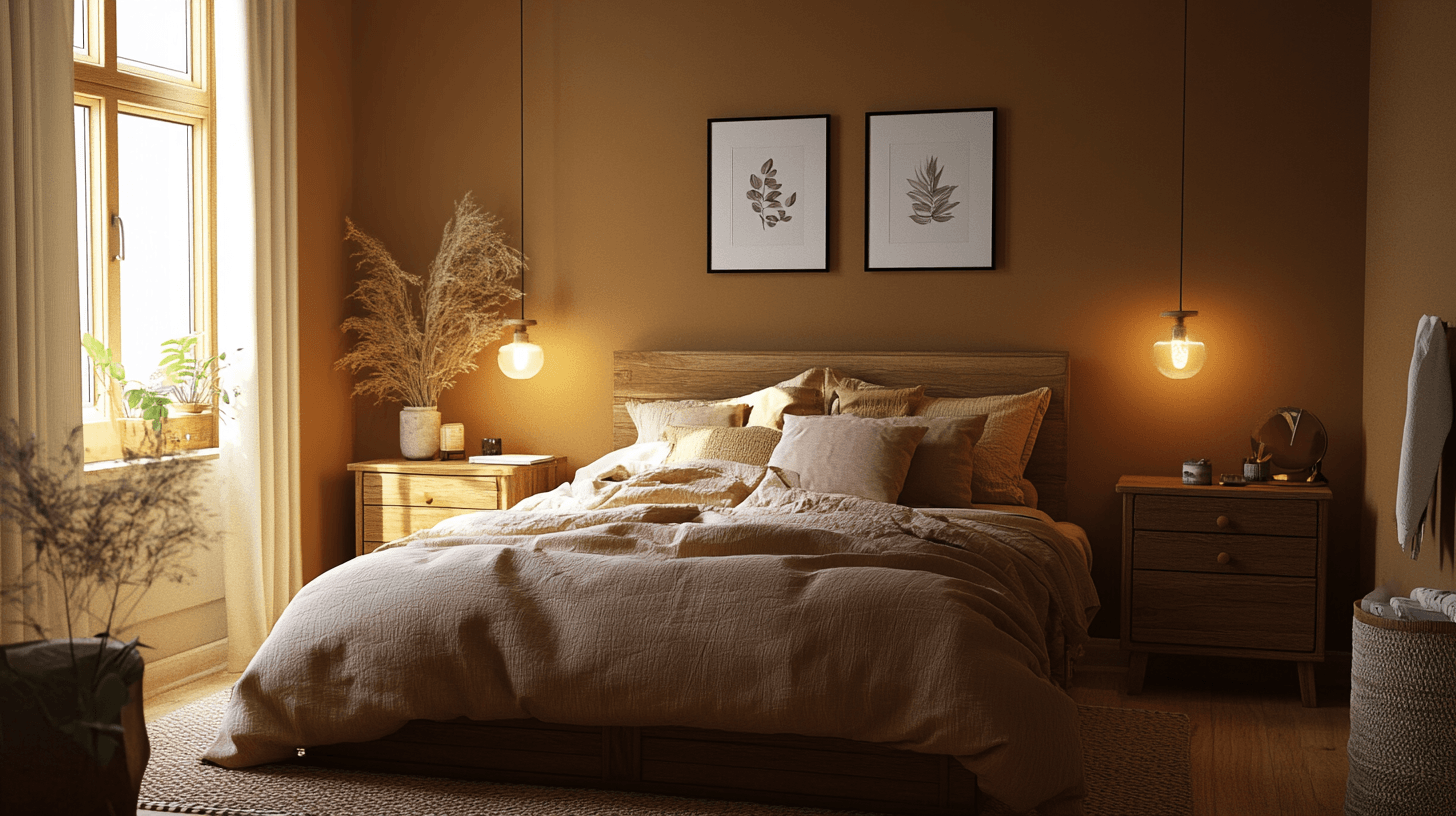 Sovrumsdesign med Mocha Mousse