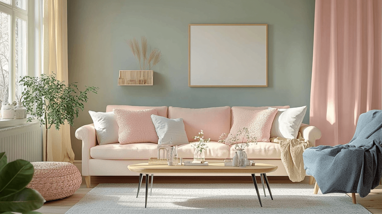 Färgpaletter och material i Nordic Vintage stil