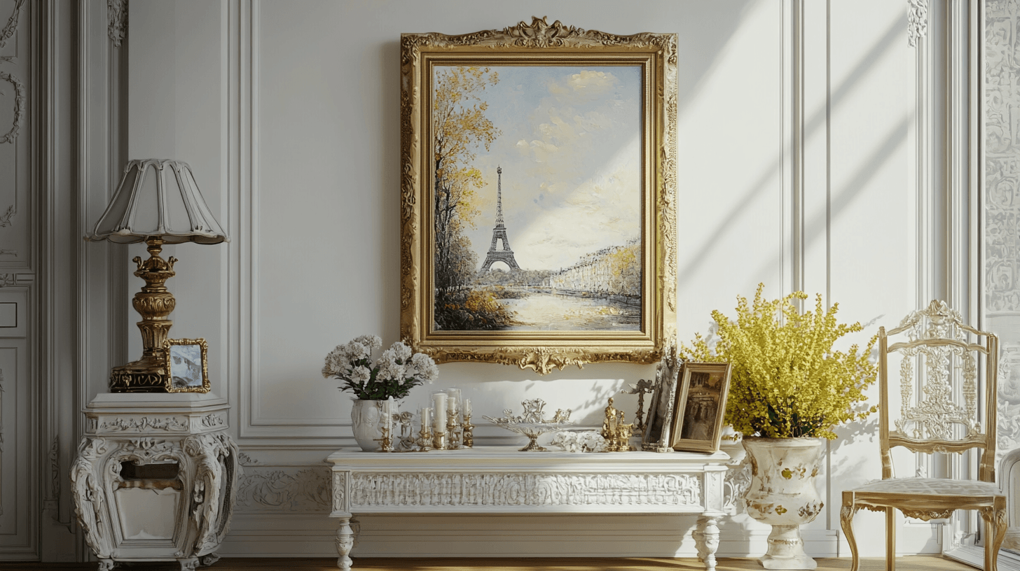 Dekorativa accenter: konst och tillbehör i Parisian Chic