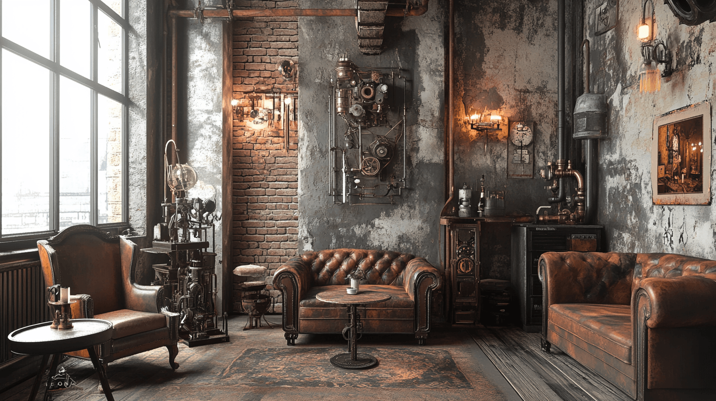 Boendestilar i steampunk-design: rum fulla av historia och fantasi