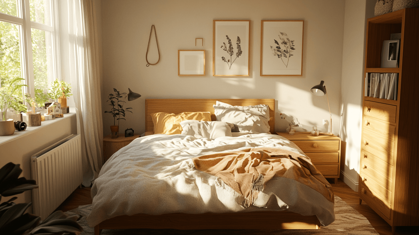 Skandinaviskt sovrum: Minimalism möter mysighet