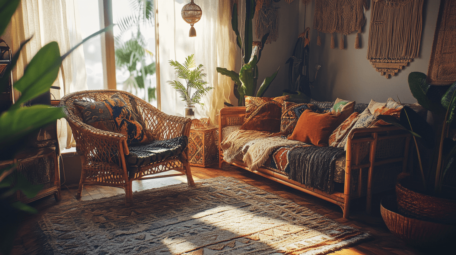 Tropisk Boho: Tropiska mönster och naturmaterial i harmoni