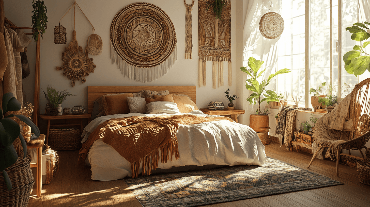 Sovrum i boho-stil: Avslappnad och individuell