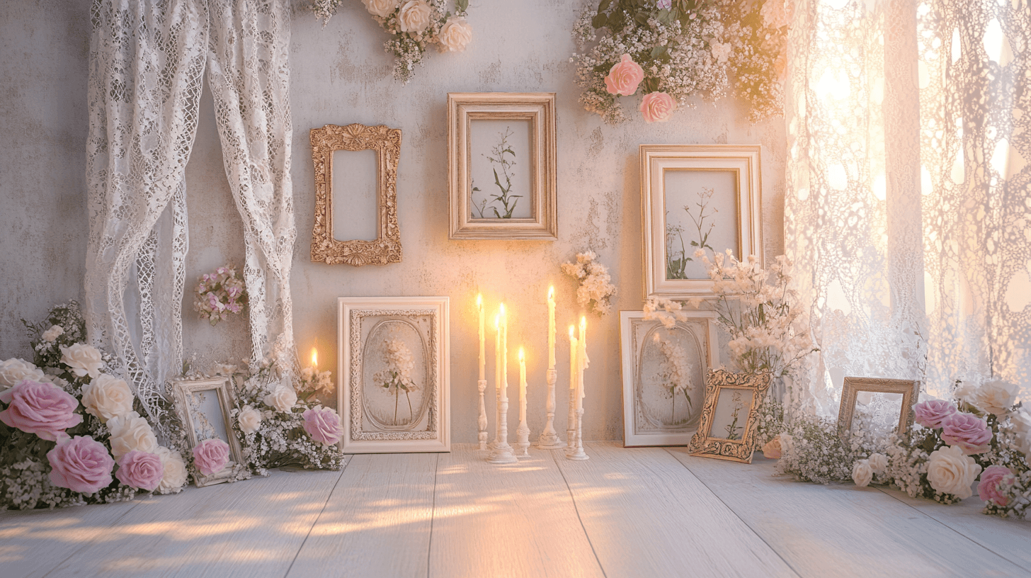 Dekoration i romantisk stil: blommor, ljus och mer