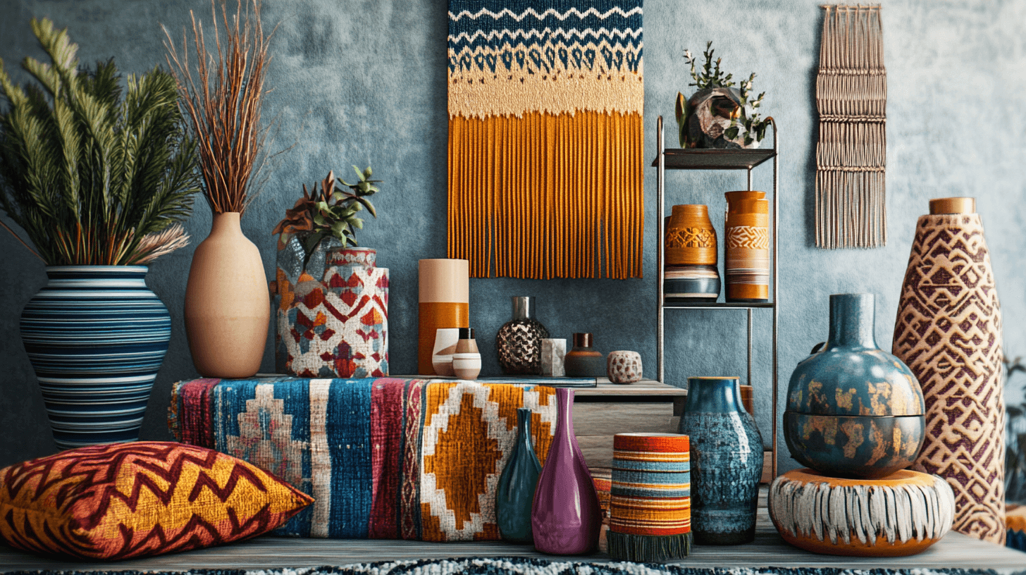 Dekorationer och accessoarer för Boho-Mid-Century-stilen