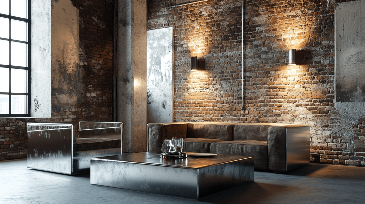 Dekorera med metall: Industriell och modern