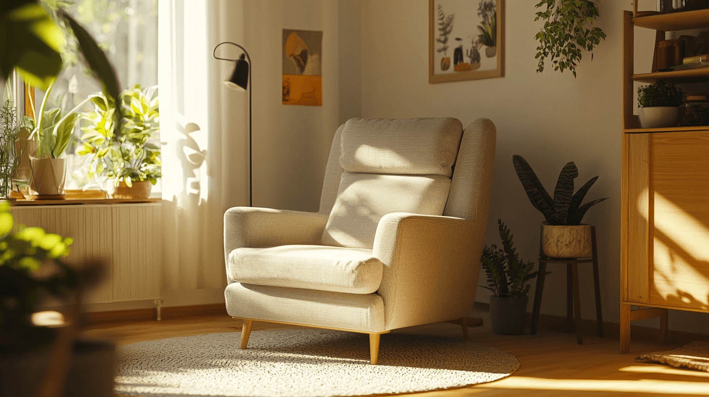 Fåtölj i skandinavisk stil: Minimalism möter mysighet