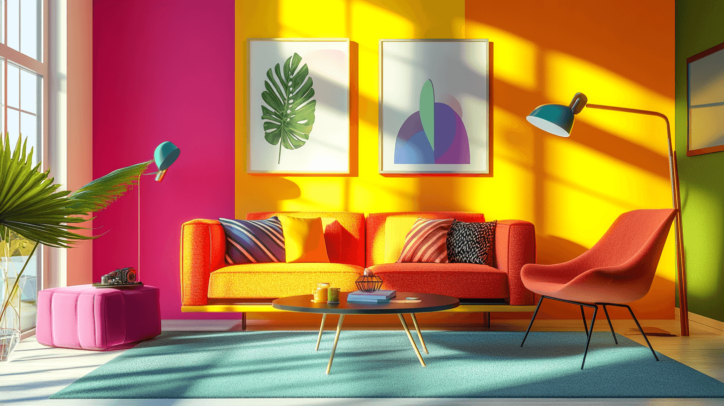 Färgernas magi i retro popstil