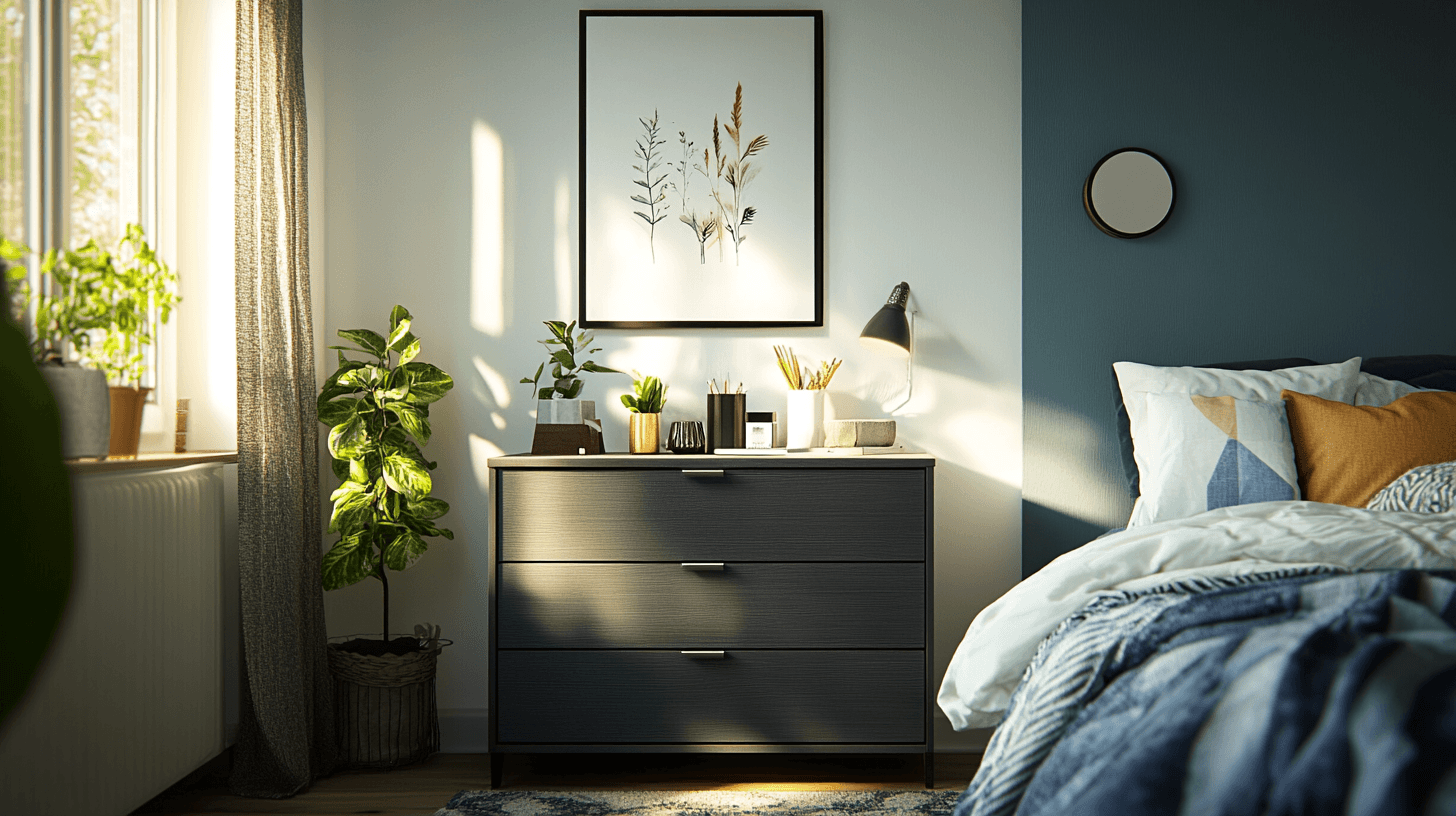 Lådskåp i sovrummet: Funktionalitet möter design