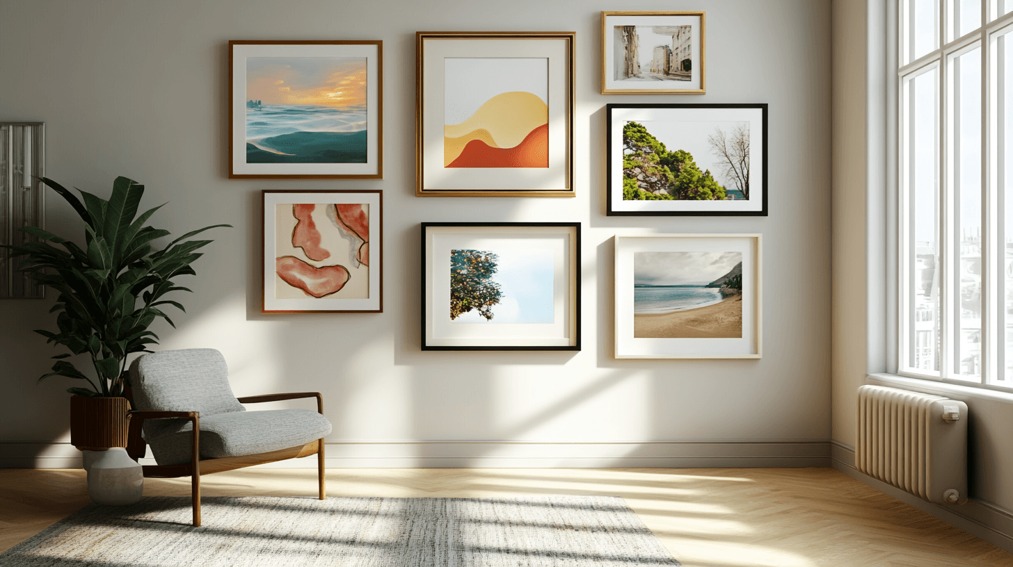 Skapa galleriväggar: Den perfekta mixen av ramar och konst