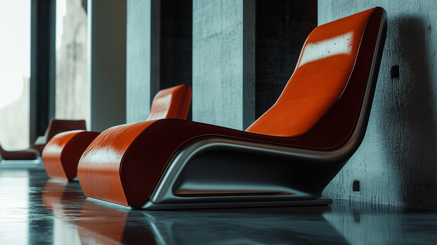 Möbler i retrofuturism stil