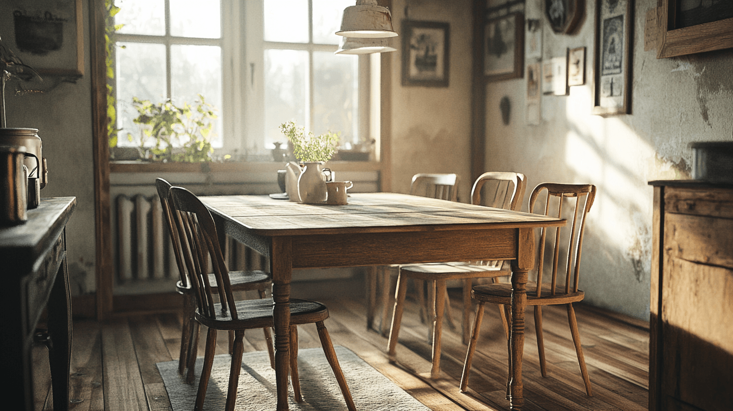 Möbler i vintage cottage-stil