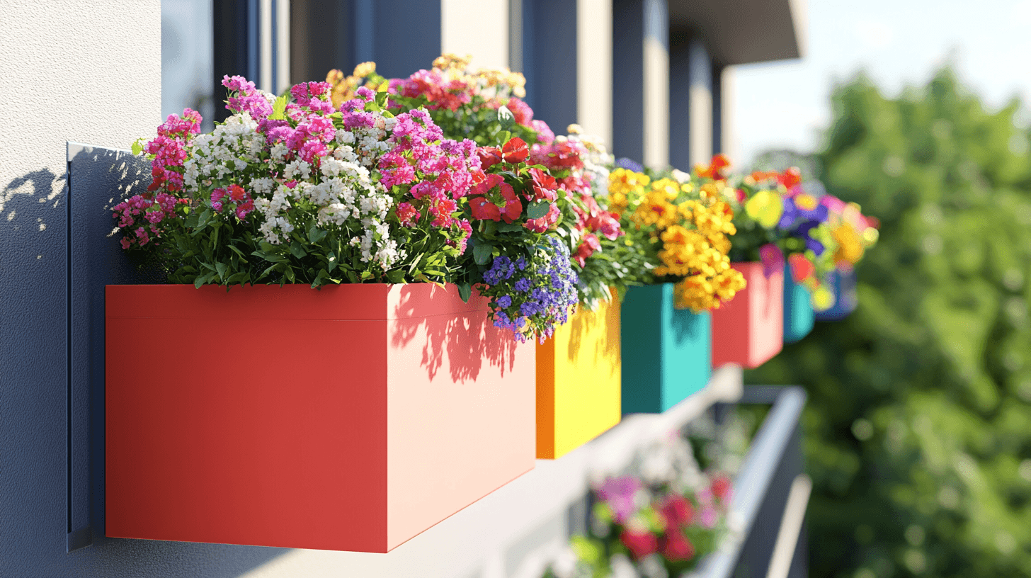 Blomlådor som inredningselement: Färska blommor för balkong och fönster