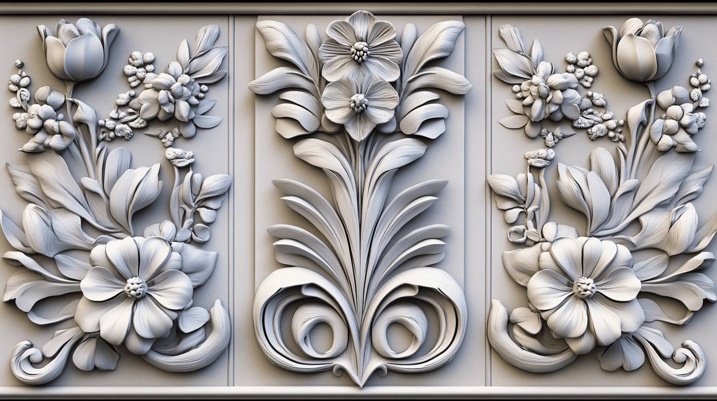 Dekorativa element i jugendstil: Sätta florala accenter