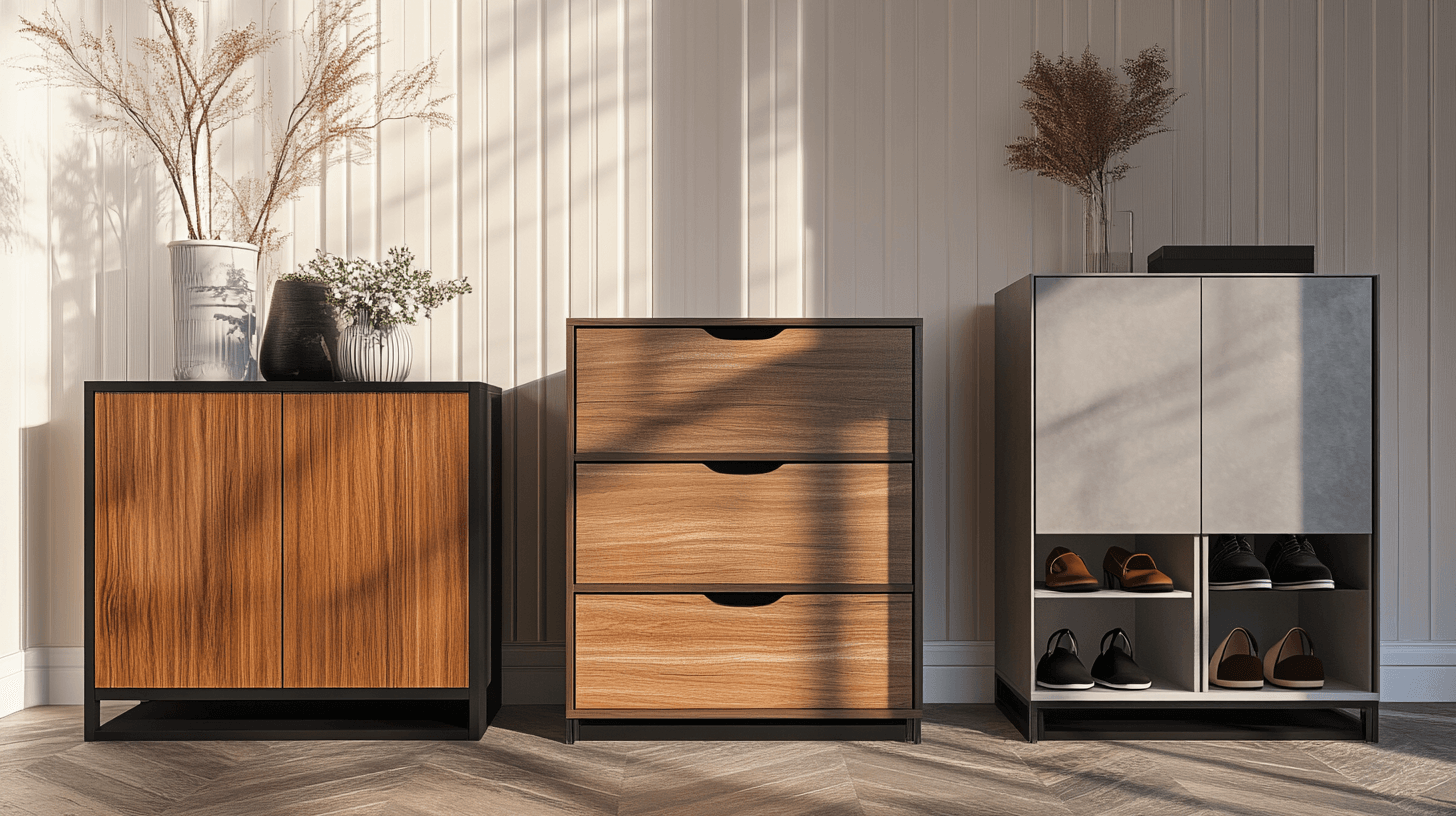 Material och design för skoskåp