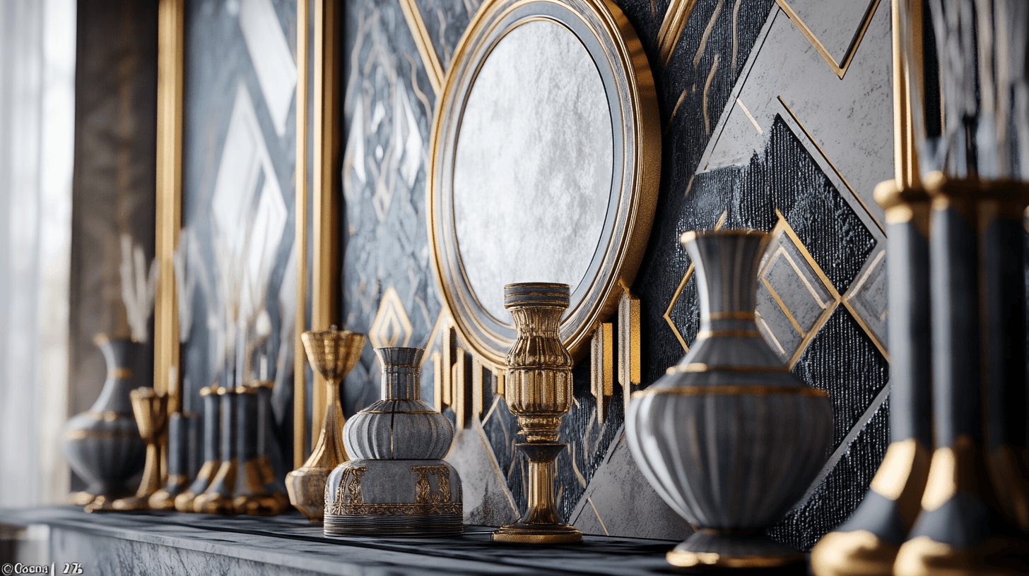 Dekoration i Art Déco-stil: Geometri och lyx