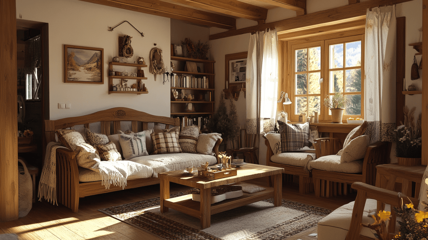 Chalet-stil: Mysighet och naturmaterial