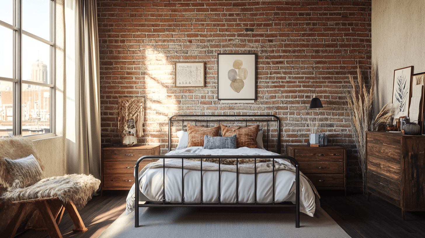 Industriell design i sovrummet: Rustikalt chic