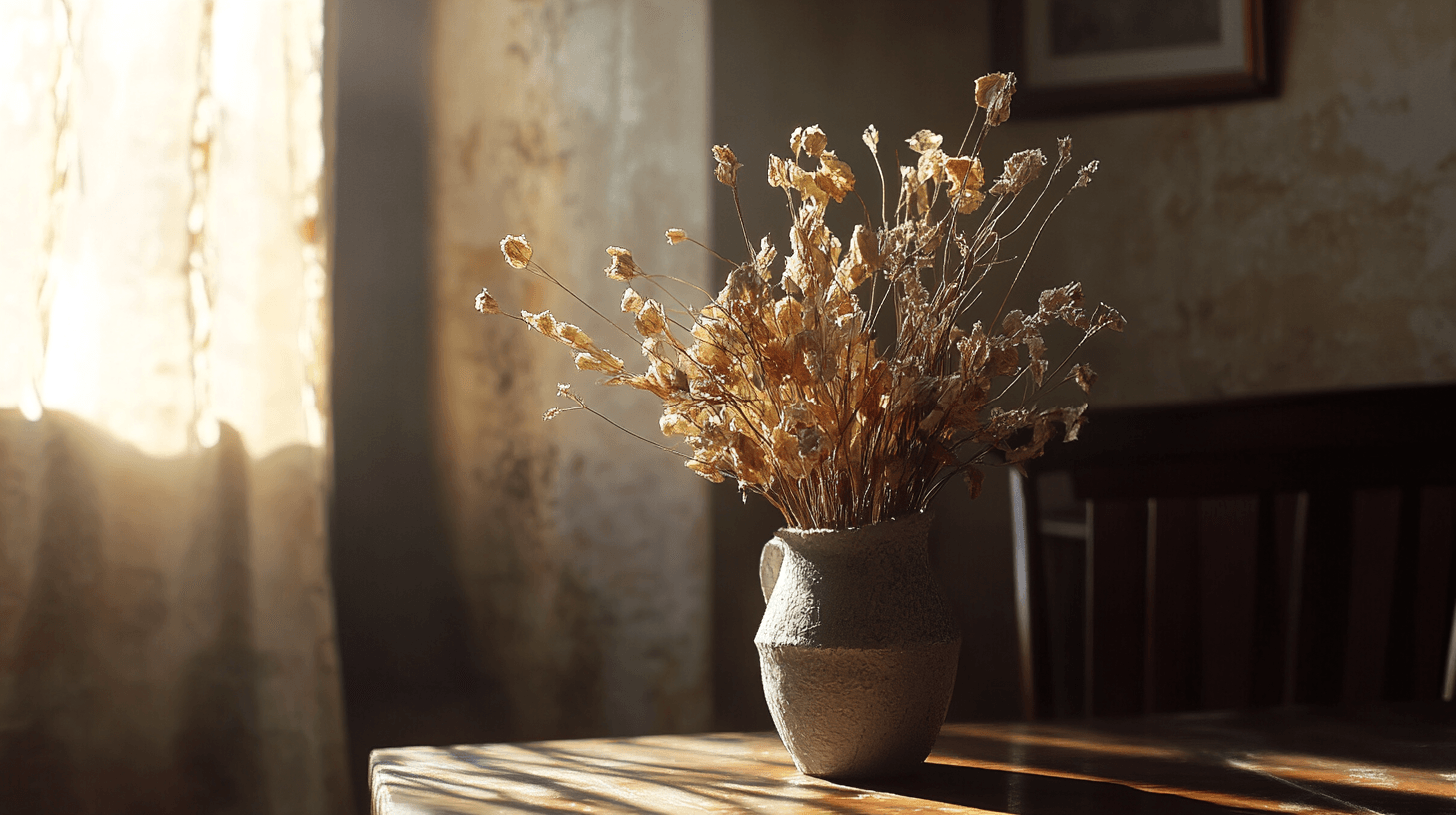 Arrangemang av torkade blommor: Hållbar dekoration för varje årstid