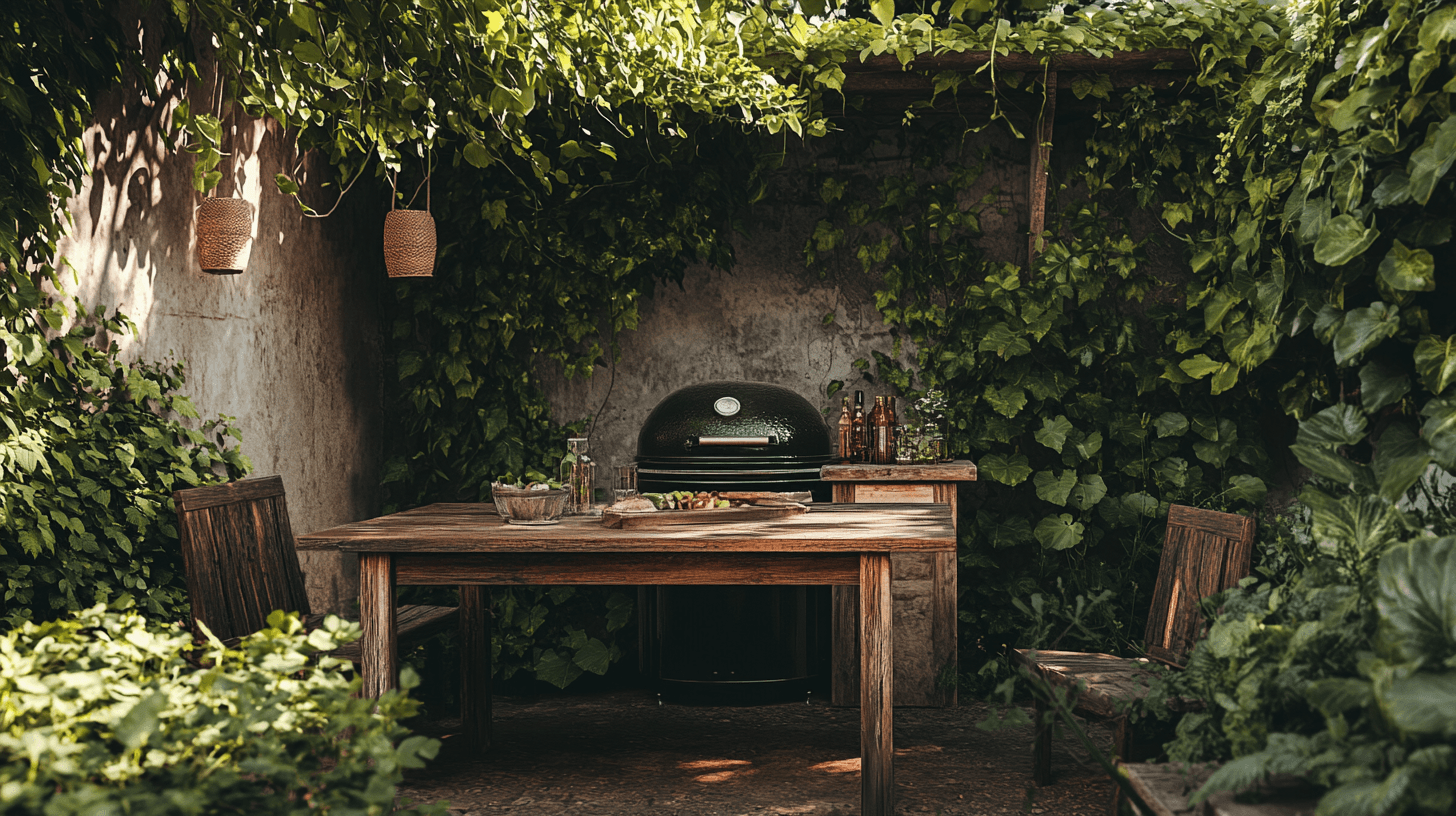 Den rustika charmen av en grillkväll
