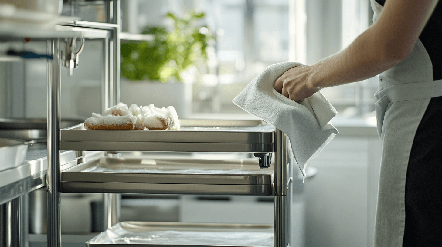 Skötsel och underhåll av serveringsvagnar