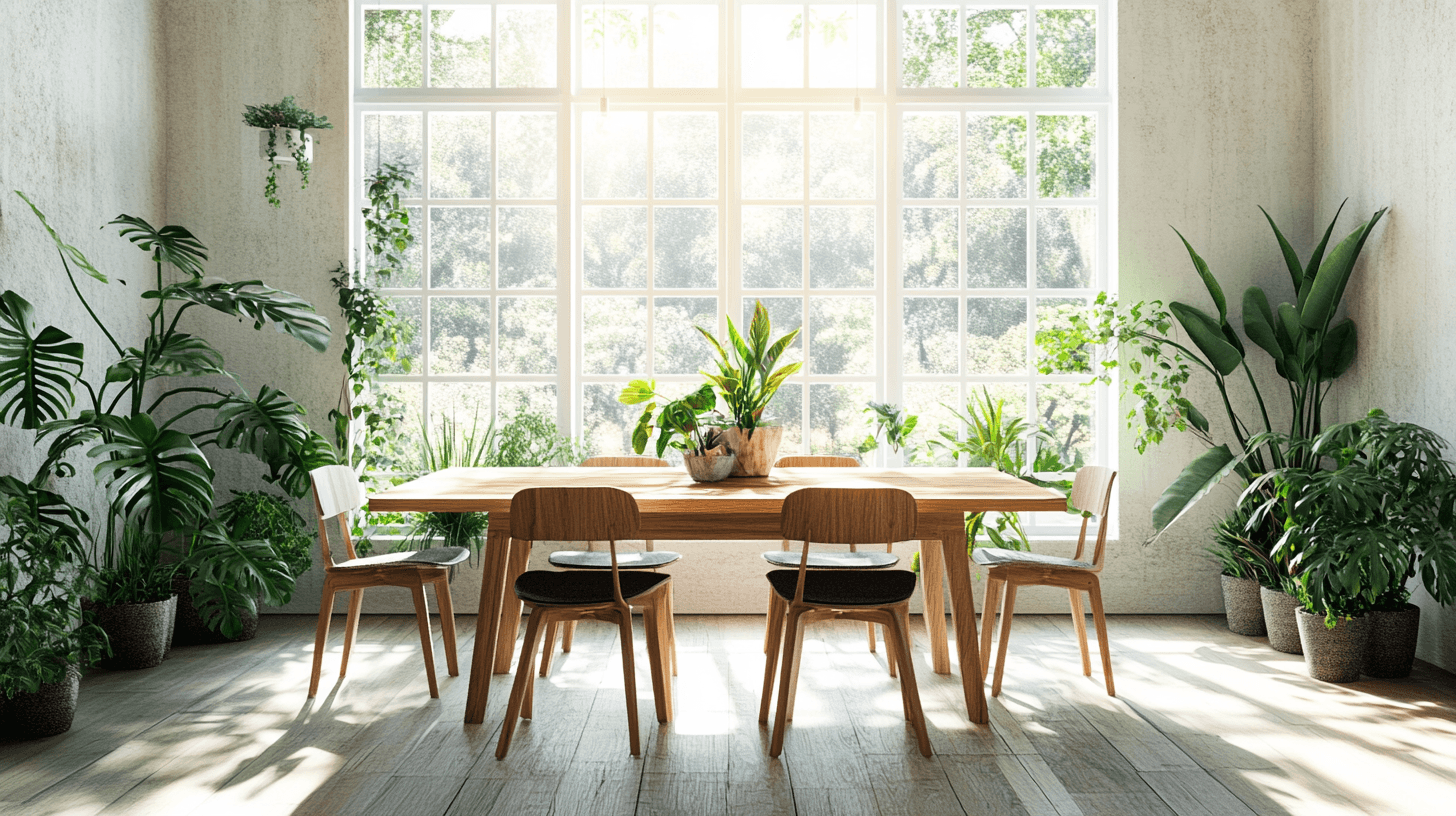 Matrum med träelement: förena natur och design