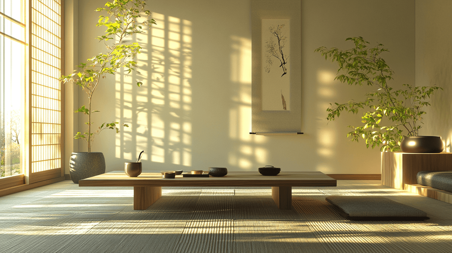 Möbler och dekoration i Zen-minimalism