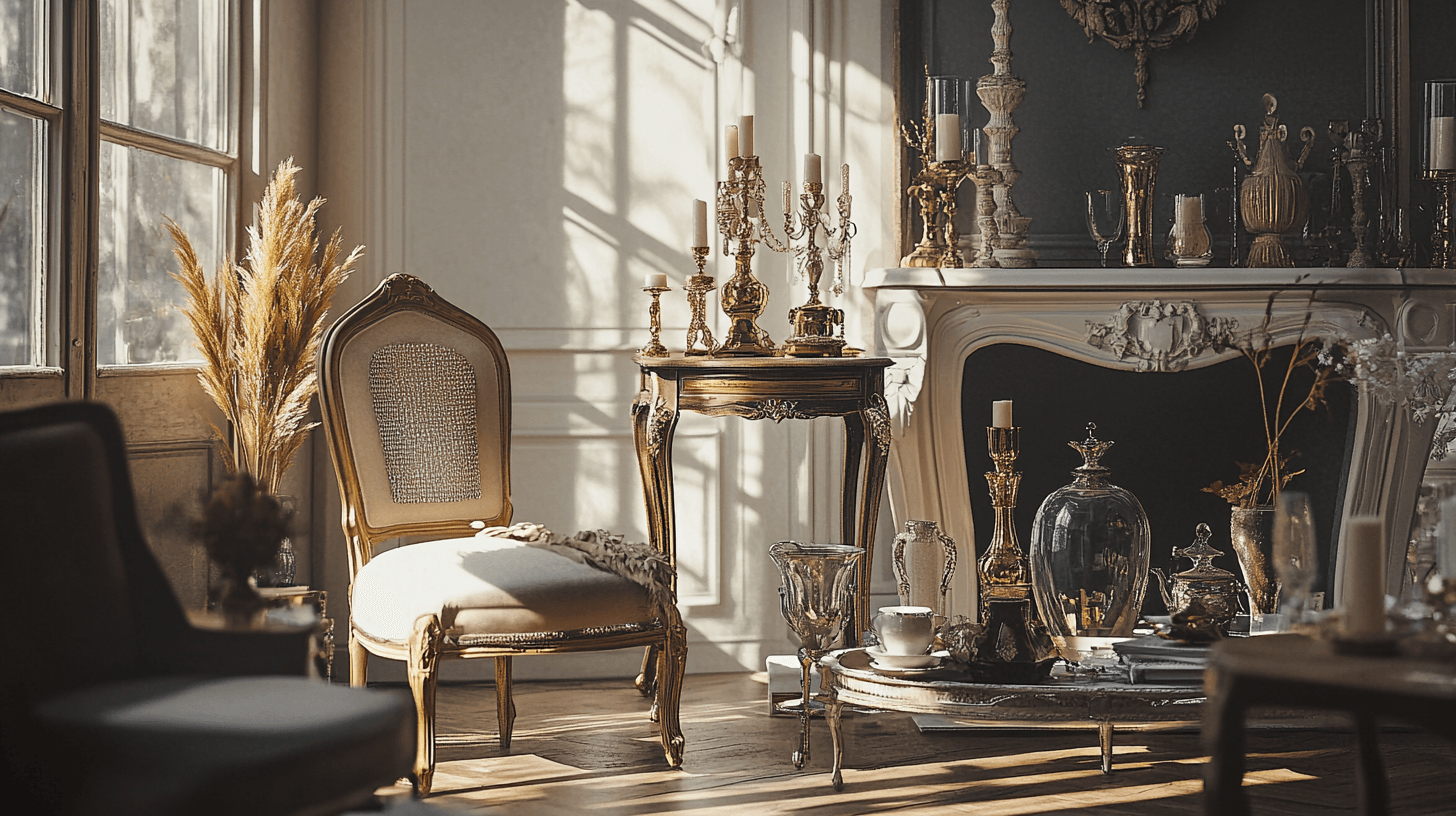 Dekorationer för vintageglam-utseendet