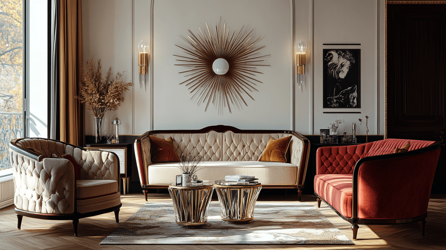 Sovrum i Art Deco-stil: Elegans och glamour