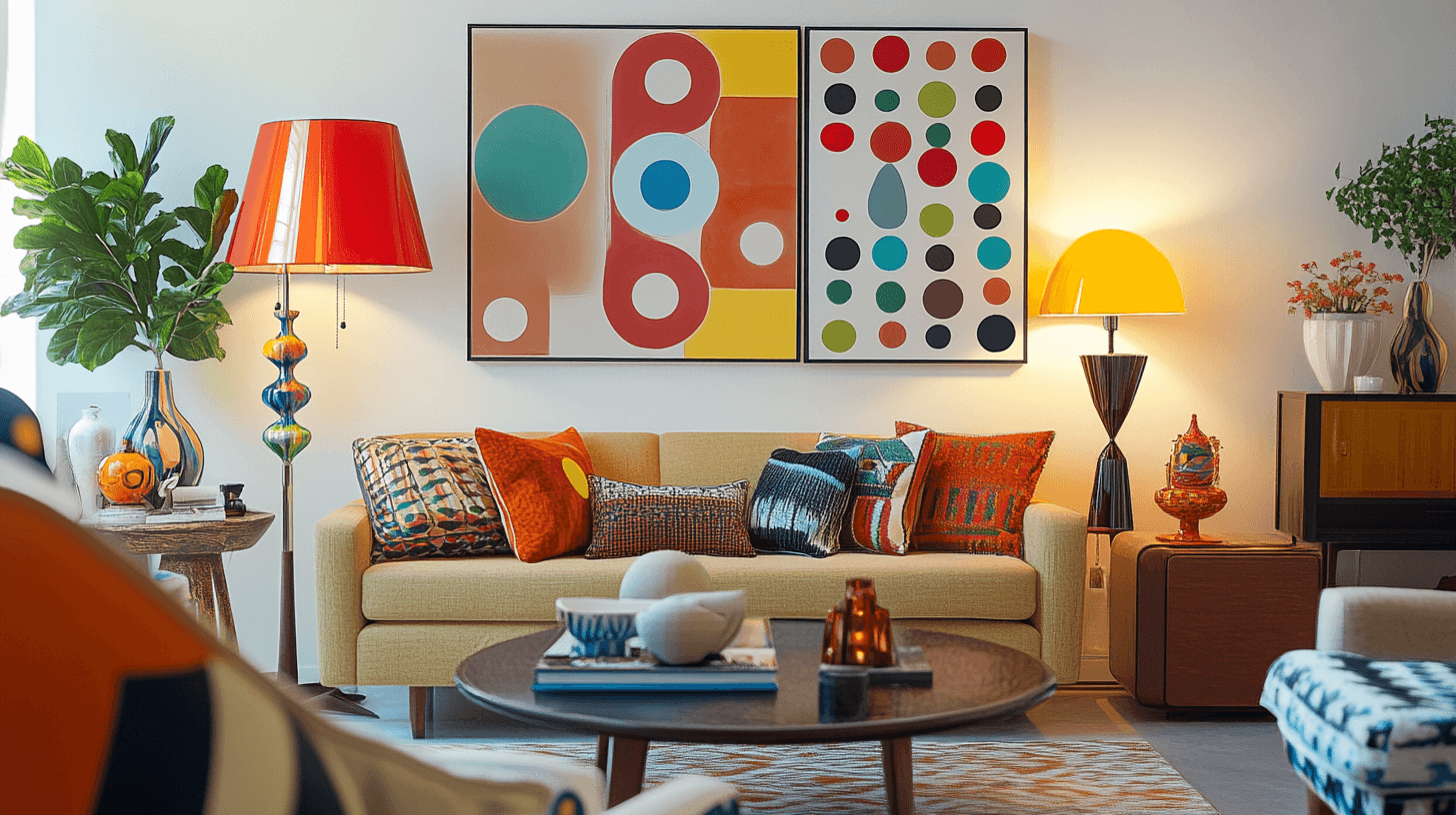 Dekorativa accenter i retro pop stil