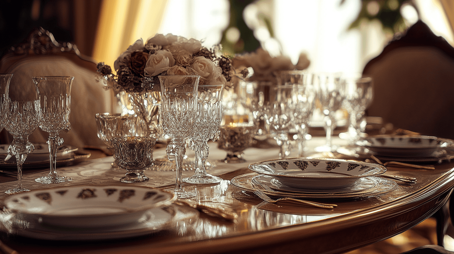 Elegant bordsdekoration för formella tillfällen