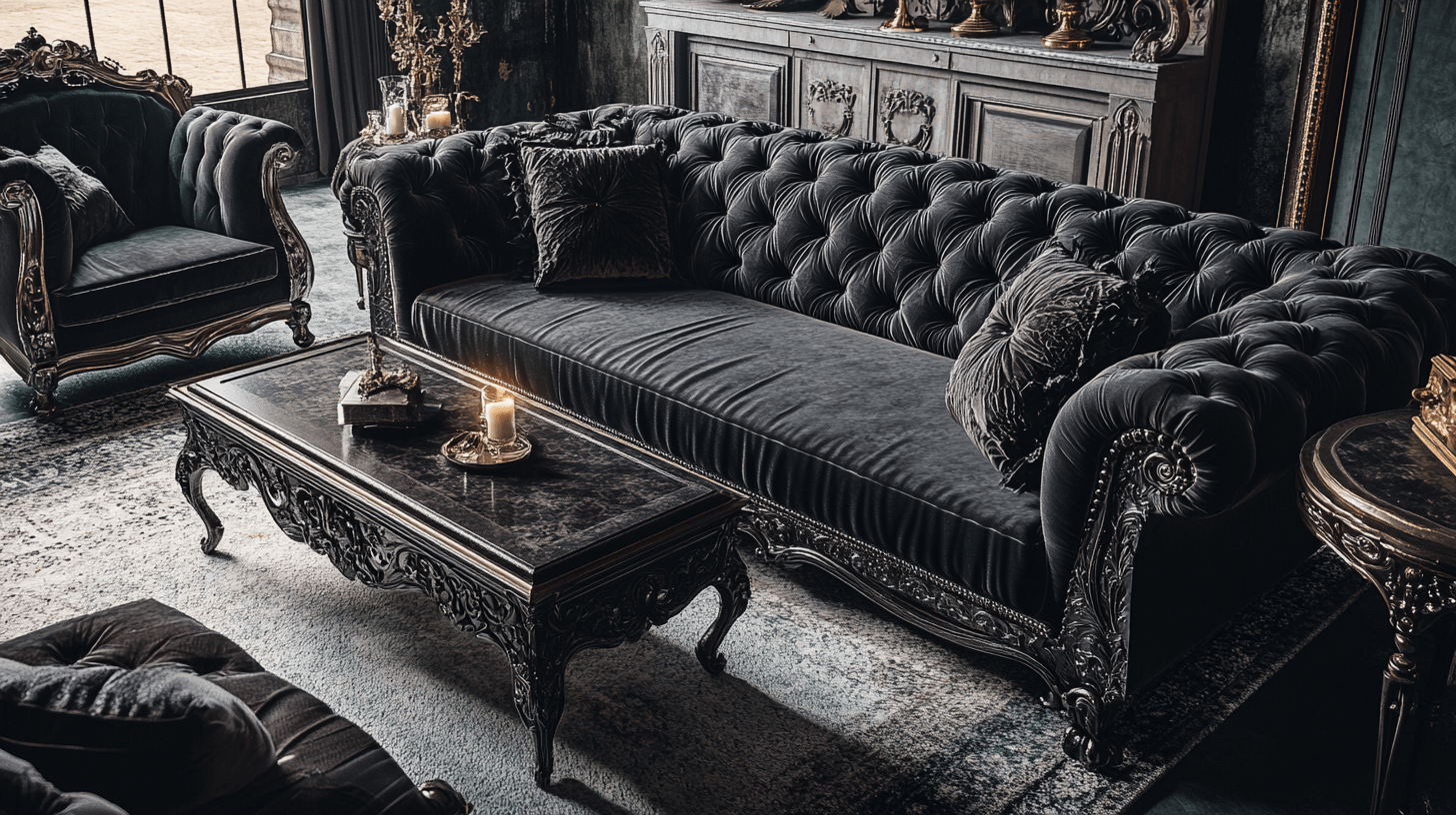 Möbler i gotisk chic stil: Mörkt och opulent