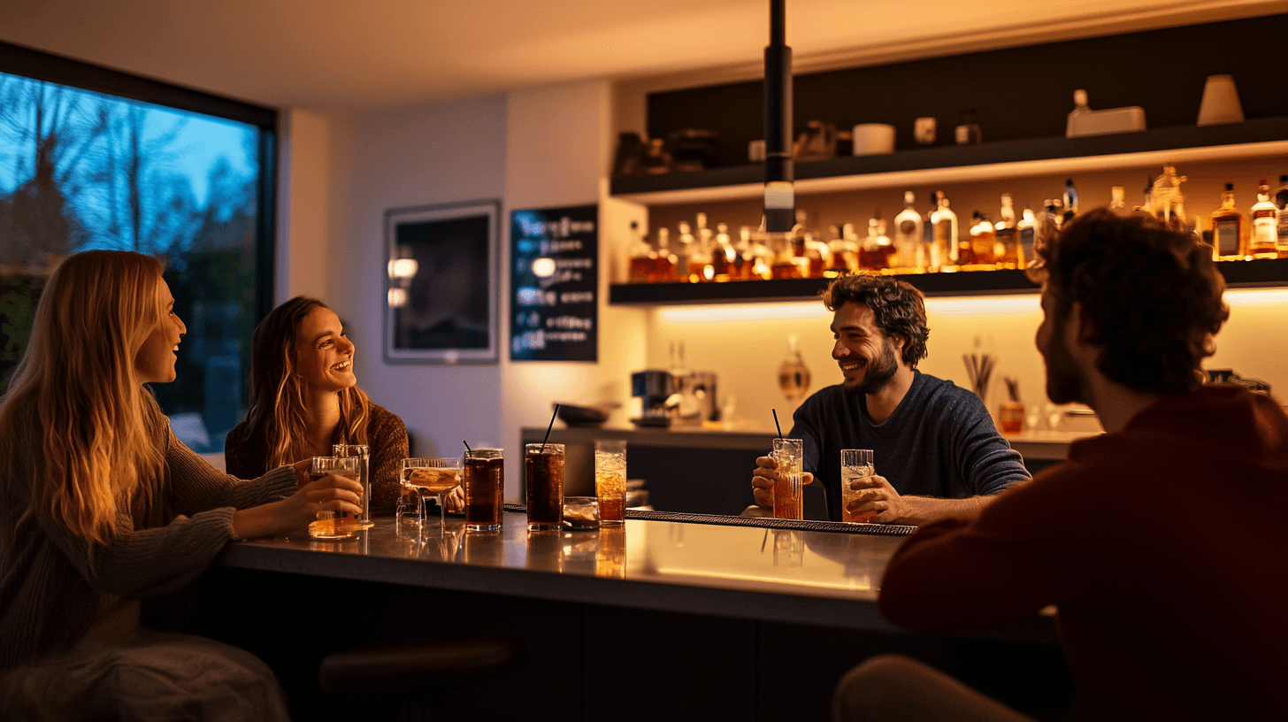Den perfekta baren i ditt eget vardagsrum: Mötesplats för vänner och familj