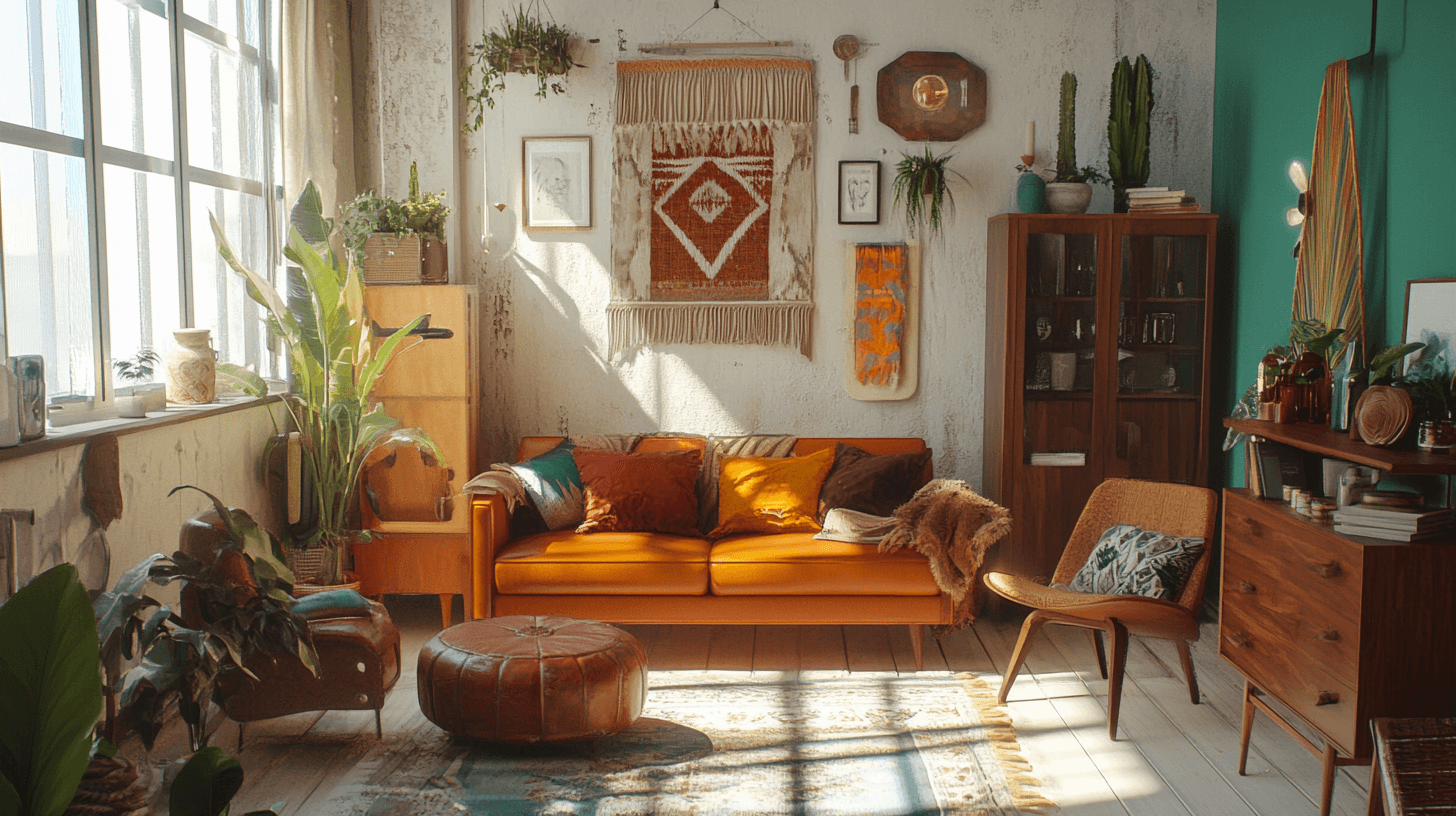 Tips för att designa ett Boho-Mid-Century-rum