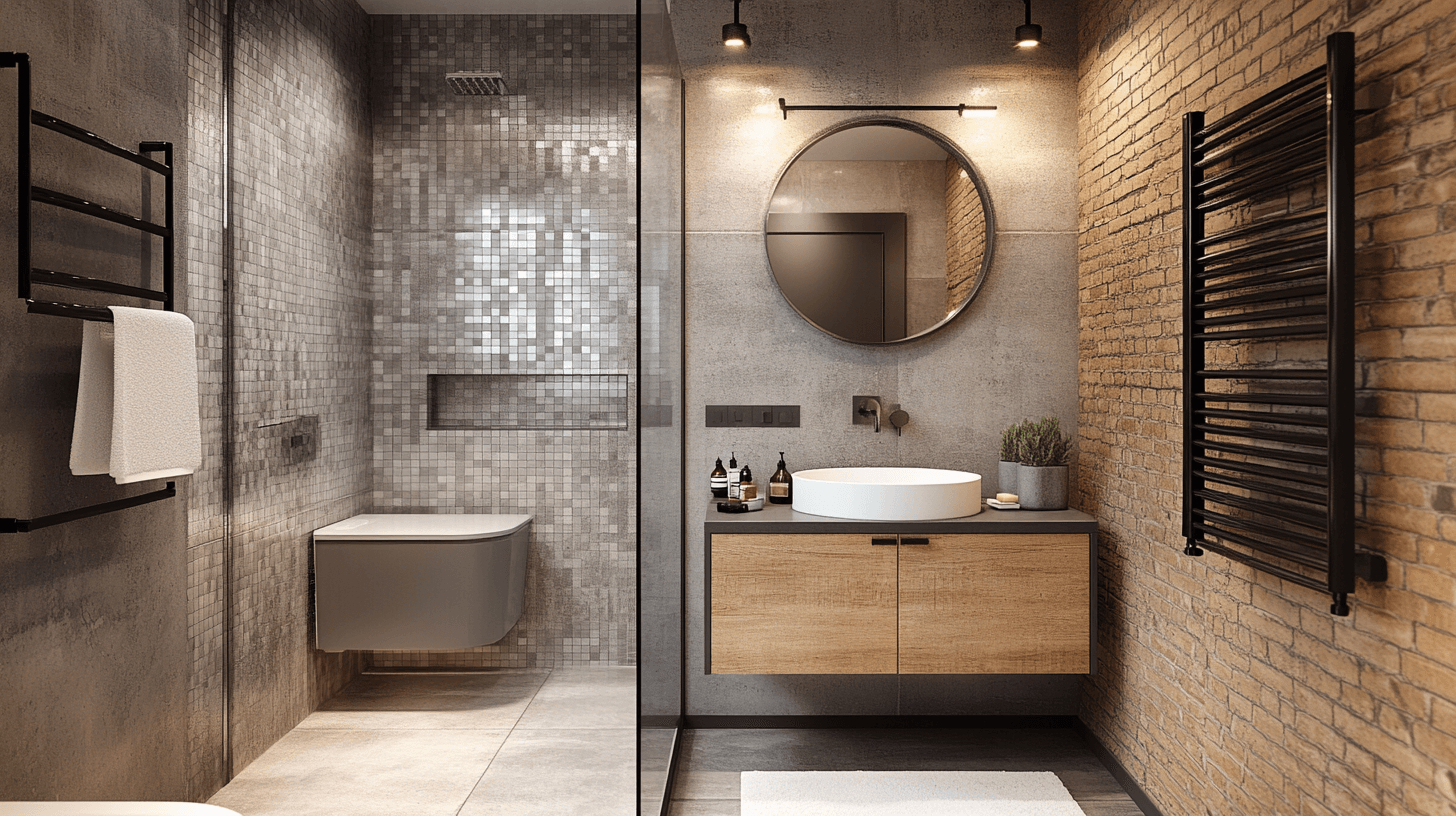Industriellt badrum: Loftstilens charm