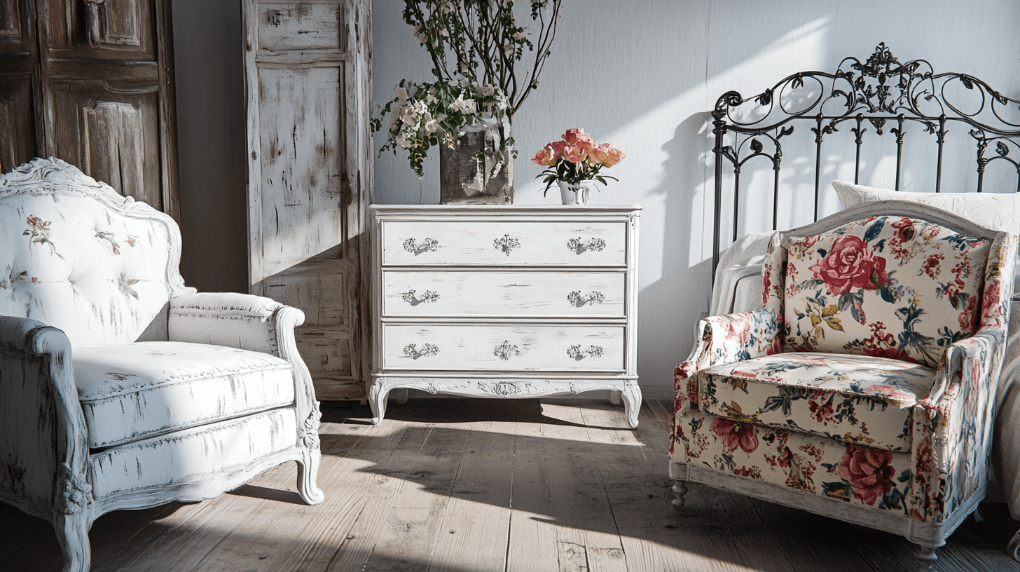 Möbler i romantisk stil: Vintage möter elegans
