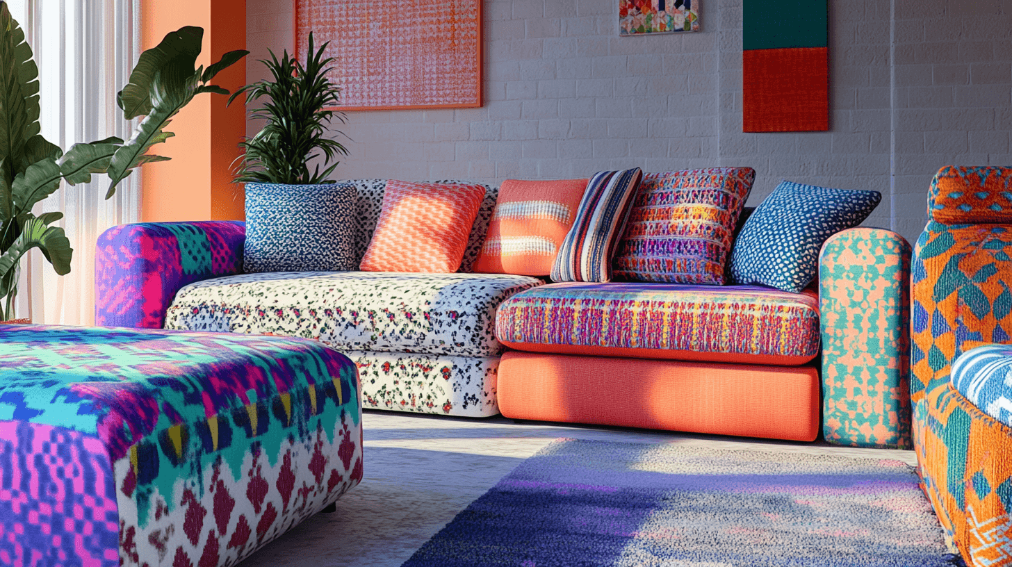 Möbler i maximalistisk boho-stil