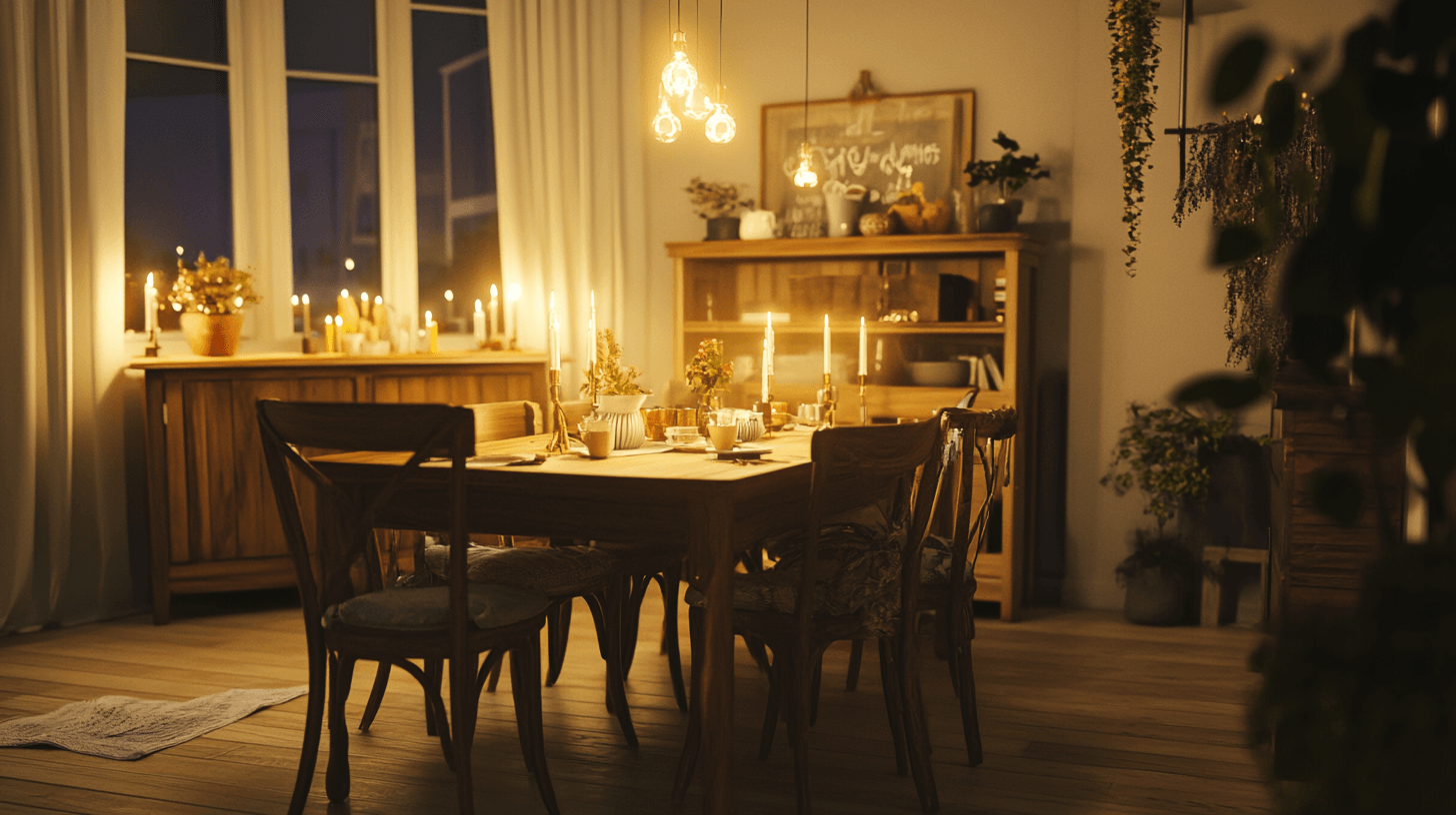 Matsal i hygge-stil: Mysigt och inbjudande utformat